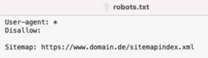 Example of a robots.txt
